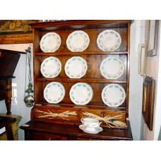 SERIE PIATTI FIORATI VERDI CON SALSIERA